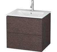 Duravit Bâti-support lavabo suspendu L-Cube LC624007272 2 tiroirs 620x550x481mm Chêne brossé foncé