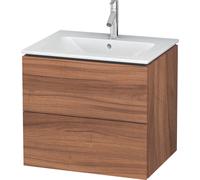 Duravit L-Cube bâti-support lavabo suspendu, 2 tiroirs, 620x550x481mm, LC624007979, Couleur: Décor noyer naturel