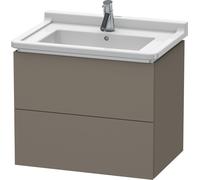 L-Cube Duravit vasque LC626409090 67 x 46,9 cm, flanelle gris soie mat, 2 tiroirs, suspendu