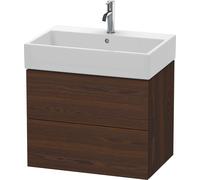L-Cube Duravit vasque LC627606969 68,4 x 45,9 cm, noyer brossé, 2 tiroirs, suspendu