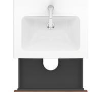 Duravit Meuble sous-vasque suspendu L‑Cube LC624100707 – 82×48 cm, 2 tiroirs, gris béton mat