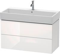 L-Cube Duravit vasque LC627800707 98,4x 45,9 cm, gris béton mat, 2 tiroirs, suspendu