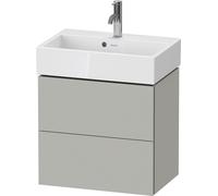 Duravit Meuble sous-vasque L‑Cube LC621900707 Compact 2 tiroirs 584x544x391 mm Gris béton mat