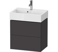 Duravit Bâti-support lavabo suspendu L-Cube LC621908080 Compact 2 tiroirs Décor graphite super mat