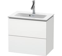 Duravit L-Cube bâti-support lavabo suspendu, Compact, 2 tiroirs, 620x550x391mm, LC625601818, Couleur: Décor blanc mat
