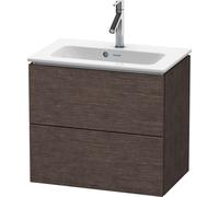 Duravit - Meuble sous-vasque L-Cube LC625607272 - 2 tiroirs - Compact, chêne foncé brossé
