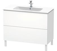 Duravit L-Cube bâti-support pour lavabo à poser, 2 tiroirs, 1020x704x481mm, LC662701818, Couleur: Décor blanc mat