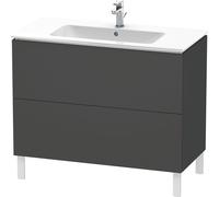 Duravit L-Cube bâti-support pour lavabo à poser, 2 tiroirs, 1020x704x481mm, LC662704949, Couleur: Décor graphite mat