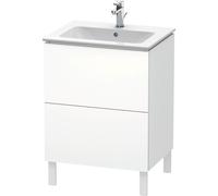 Duravit L-Cube bâti-support pour lavabo à poser, 2 tiroirs, 620x704x481mm, LC662501818, Couleur: Décor blanc mat