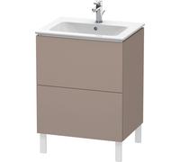 Duravit L-Cube bâti-support pour lavabo à poser, 2 tiroirs, 620x704x481mm, LC662504343, Couleur: Décor basalte mat