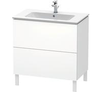 Duravit Meuble sous-lavabo L-Cube vertical, largeur 820mm, profondeur 481mm, 2 tiroirs, pour ME by Starck article 233683, LC662601818, Couleur: Décor blanc mat