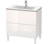 Duravit Meuble sous-vasque L-Cube LC662602222 – 2 tiroirs – 82 x 48,1 x 70,4 cm – Blanc brillant