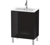 Duravit L-Cube bâti-support pour lavabo à poser, Compact, 2 tiroirs, 620x704x391mm, LC667304040, Couleur: Laque noire brillante