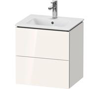 Duravit L-Cube bâti-support pour lavabo suspendu, Compact, 2 tiroirs, 520x550x421mm, LC621802222, Couleur: Décor blanc brillant