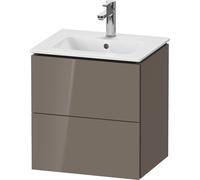 Duravit Meuble sous-lavabo L-Cube LC621808989 2 tiroirs pour lavabo ME 520mm Gris Flanelle Brillant