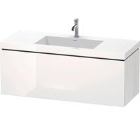 Duravit L-Cube c-bonded Ensemble suspendu, 1 tiroir, sans trop-plein, 1 trou pour robinet, 1200x500x480mm, LC6919O8080, Couleur: Décor graphite super mat