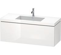 Duravit Vasque L-Cube LC6919O2222 120 x 48 cm, trou pour robinet – Blanc brillant 2000 coulissant