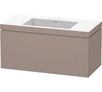 Duravit L-Cube c-bonded Ensemble suspendu, 1 tiroir, sans trop-plein, sans trou pour robinetterie, 1000x500x480mm, LC6918N4343, Couleur: Décor basalte mat