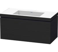 L-Cube Duravit vasque LC6918N1616 100 x 48 cm, sans trou pour robinetterie, chêne noir, coulissant 2000