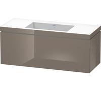 L-Cube Duravit vasque LC6919N8989 120 x 48 cm, sans trou pour robinet, gris flanelle brillant, coulissant 2000