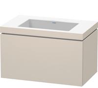 Duravit Meuble suspendu L-Cube c-bonded LC6917N9191 1 tiroir taupe mat sans trou ni trop-plein