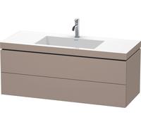Duravit L-Cube c-bonded Ensemble suspendu, 2 tiroirs, sans trop-plein, 1 trou pour robinet, 1200x500x480mm, LC6929O4343, Couleur: Décor basalte mat