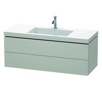 Duravit L-Cube c-bonded Ensemble suspendu, 2 tiroirs, sans trop-plein, 1 trou pour robinet, 1200x500x480mm, LC6929O0707, Couleur: DÃ©cor gris bÃ©ton mat