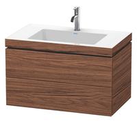 Duravit Ensemble suspendu L-Cube c-bonded LC6927O2121, 2 tiroirs, 800x500x480 mm, décor noyer foncé