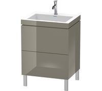 L-Cube Duravit vasque LC6936O8989 60 x48 cm, trou pour robinetterie match2, gris flanelle brillant, 2 2000