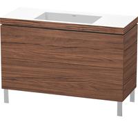 Duravit L-Cube c-bonded Ensemble vertical, 2 tiroirs, sans trop-plein, sans trou pour robinetterie, 1200x698x480mm, LC6939N2121, Couleur: DÃ©cor noyer foncÃ©