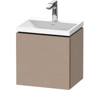 Duravit L-Cube c-shaped Ensemble suspendu, 1 porte, charnière à droite, sans trop-plein, 1 trou pour robinet, 450x480x350mm, LC6949O75750000, Couleur: Décor en lin