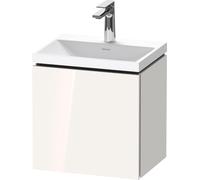 Duravit L-Cube c-shaped Ensemble suspendu, 1 porte, charnière à droite, sans trop-plein, 1 trou pour robinet, 450x480x350mm, LC6949O22220000, Couleur: Décor blanc brillant