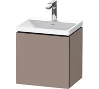 Duravit L-Cube c-shaped Ensemble suspendu, 1 porte, charnière à droite, sans trop-plein, 1 trou pour robinet, 450x480x350mm, LC6949O43430000, Couleur: Décor basalte mat