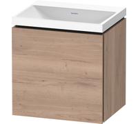 Duravit L-Cube c-shaped Ensemble suspendu, 1 porte, charnière à droite, sans trop-plein, sans trou pour robinetterie, 450x480x350mm, LC6949N55550000, Couleur: Décor chêne marbré