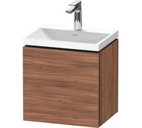 Duravit L-Cube c-shaped Ensemble suspendu, 1 porte, charnière à gauche, sans trop-plein, 1 trou pour robinet, 450x480x350mm, LC6948O79790000, Couleur: Décor noyer naturel