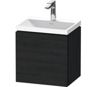 Duravit L-Cube c-shaped Ensemble suspendu, 1 porte, charnière à gauche, sans trop-plein, 1 trou pour robinet, 450x480x350mm, LC6948O16160000, Couleur: Décor chêne noir