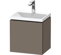 Duravit L-Cube c-shaped Ensemble suspendu, 1 porte, charnière à gauche, sans trop-plein, 1 trou pour robinet, 450x480x350mm, LC6948O90900000, Couleur: Flanelle Vernis gris satiné mat soyeux