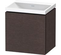 Duravit L-Cube c-shaped Ensemble suspendu, 1 porte, charnière à gauche, sans trop-plein, sans trou pour robinetterie, 450x480x350mm, LC6948N72720000, Couleur: placage en chêne véritable brossé foncé