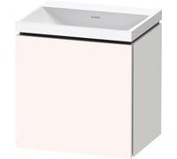 Duravit L-Cube c-shaped Ensemble suspendu, 1 porte, charnière à gauche, sans trop-plein, sans trou pour robinetterie, 450x480x350mm, LC6948N84840000, Couleur: Blanc super mat Décor