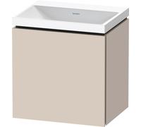 Duravit L-Cube c-shaped Ensemble suspendu, 1 porte, charnière à gauche, sans trop-plein, sans trou pour robinetterie, 450x480x350mm, LC6948N83830000, Couleur: Décor taupe super mat