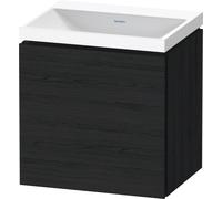 Duravit L-Cube c-shaped Ensemble suspendu, 1 porte, charnière à gauche, sans trop-plein, sans trou pour robinetterie, 450x480x350mm, LC6948N16160000, Couleur: Décor chêne noir