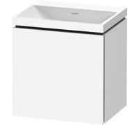 Duravit L-Cube c-shaped Ensemble suspendu, 1 porte, charnière à gauche, sans trop-plein, sans trou pour robinetterie, 450x480x350mm, LC6948N18180000, Couleur: Décor blanc mat