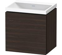 Duravit L-Cube c-shaped Ensemble suspendu, 1 porte, charnière à gauche, sans trop-plein, sans trou pour robinetterie, 450x480x350mm, LC6948N69690000, Couleur: Noyer brossé Placage bois véritable