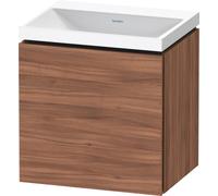 Duravit L-Cube c-shaped Ensemble suspendu, 1 porte, charnière à gauche, sans trop-plein, sans trou pour robinetterie, 450x480x350mm, LC6948N79790000, Couleur: Décor noyer naturel