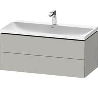 Duravit L-Cube c-shaped Ensemble suspendu, 2 tiroirs, sans trop-plein, 1 trou pour robinet, 1000x480x480mm, LC6952O07070000, Couleur: DÃ©cor gris bÃ©ton mat