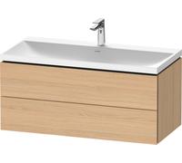 Duravit L-Cube c-shaped Ensemble suspendu, 2 tiroirs, sans trop-plein, 1 trou pour robinet, 1000x480x480mm, LC6952O30300000, Couleur: Décor chêne naturel