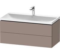 Duravit L-Cube c-shaped Ensemble suspendu, 2 tiroirs, sans trop-plein, 1 trou pour robinet, 1000x480x480mm, LC6952O43430000, Couleur: Décor basalte mat