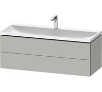 Duravit L-Cube c-shaped Ensemble suspendu, 2 tiroirs, sans trop-plein, 1 trou pour robinet, 1200x480x480mm, LC6953O07070000, Couleur: DÃ©cor gris bÃ©ton mat