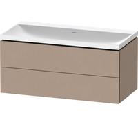 Duravit L-Cube c-shaped Ensemble suspendu, 2 tiroirs, sans trop-plein, sans trou pour robinetterie, 1000x480x480mm, LC6952N75750000, Couleur: Décor en lin