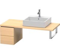Duravit L-Cube élément bas pour console, 2 tiroirs, 320x400x547mm, LC583507171, Couleur: Placage chêne méditerranéen en bois véritable